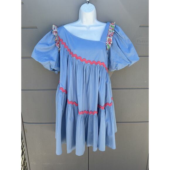 NWT Alden Adair Chandler Roller Skate Mini Ruffle Smocked Dress Women’s Medium - Picture 10 of 15